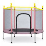 5FT Kid Trampoline With Safety Net Enclosure Children Outdoor Garden Fun Toy