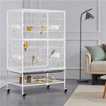Large Parrot Bird Cage for Cockatiel Lovebird Conure Flight Cage w/ Stand
