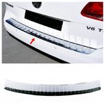 For VW TOUAREG 2010 to 2017 Chrome Rear Bumper Protector GLOSSY S.STEEL