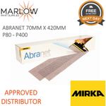 MIRKA ABRANET 420MM X 70MM ABRASIVE NET SANDING STRIPS PACK OF 50 