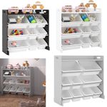 Kids Storage Wooden Unit Children's Bookshelf Toy Shelves Organiser