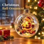 Christmas Snow Globe Santa Snowman Reindeer Crystal Ball Gold Powder Decor