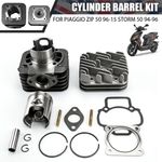 70cc Big Bore Cylinder Head Piston Kit For Piaggio NRG ZIP 2T Gilera Stalker 50