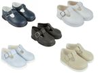 New Boys Girls Babypods Faux Leather Hard Sole First Walking Shoes Made In UK