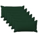 Cushion With Pillow HOUTEN 6 Pcs Dark Green Faux Linen