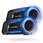 2Pcs FX7 Motorcycle Bluetooth Headset 10 Riders Group Mesh Helmet Intercom 2000m