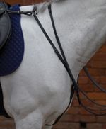 Hy Equestrian Hunting Breastplate Leather Neck Wither Strap Removable Martingale