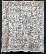 Vintage Traditional Hand Embroidered Uzbek Suzani Textile Floral Panel 162x138cm