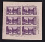 1934 American Philatelic Society APS Sc 750 imperf Souvenir Sheet MH or no gum