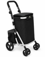 Large 4 Wheel Shopping Trolley Cart Lightweight strong manoeuvrable Folding 74L