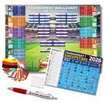 World Cup Wallchart 2026 Bundle A1/A2 + Flags Sweepstake Kit Football Poster
