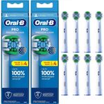 ORAL-B Pro Precision Clean Toothbrush Replacement Heads X-Shape Bristles 8 Pack