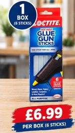 Loctite - All Purpose Hot melt glue gun sticks X6 Super Long 200mm 5010383000974