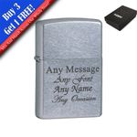 Personalised Engraved Street Chrome Zippo, Official Zippo lighter