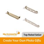 Nickel Plated Brooch Pin, 25/30/38mm Long Strong & Durable for Crafts and Badges