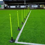 ZEEGO Football Training Slalom Poles Agility Speed Training Optional Grass/3g 4g