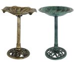 Bird Bath Outdoor Garden Water Bowl Free Standing Pedestal Ornament Decor