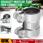 55MM Exhaust Tube Pipe Connector Joiner Sleeve Clamp Connector Universal