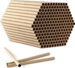 Navaris Cardboard Bee Nesting Tubes (Pack of 200) - 6" Long x Light Brown 
