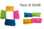 Clothes Pegs Line Washing Plastic Strong Laundry Airer Clips Grip Dry Garden