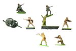 Britains Model Figures Bundle.x 9 Mixed Lot Soldiers Plus Cannon SHD