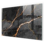 Glass Hearth Plate for Wood Stove Elegant Marble With Veins Square Rectangular