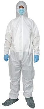 Hazmat Suit Type 5/6 Disposable Coveralls PPE Hooded Protective