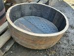 20cm Tall / 65cm Wide SHALLOW OAK HALF BARREL HERB FLOWER GARDEN PLANTER POT TUB