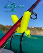 Sea fishing Rod Rest - Boat / Pier rail White, Black or Yellow  Zip on - Zip off