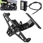 Universal Motorcycle License Number Plate Holder Tail Tidy Bracket LED Black UK