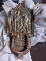 St Dunstan Pulling Satan's Nose Heavy Brass Door Knocker. ( Occult, Religion).