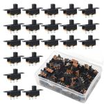 WMYCONGCONG 100 PCS 0. 5A 50V DC 3 Pin On/Off 2 Position Panel Mount Slide Switc