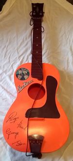 Beatles 1964 Selcol 32" New Beat Toy Guitar with Twist Rope Strap