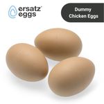 3 X Weighted Dummy Chicken Eggs | Encourage Hen Broodiness & Easy Egg Collection