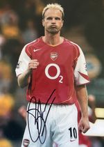 DENIS BERGKAMP.   HAND SIGNED ARSENAL  PHOTOGRAPH   