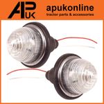 2 X Classic Car Caravan Motorhome 70mm Round Domed Front Marker Side Lights Lamp