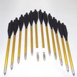 12 x 6.5" Pistol Crossbow Bolts Aluminium Alloy Steel Tips.  HUNTING ARROWS