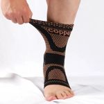 Copper Ankle Support Compression Strap Achilles Tendon Brace Sprain Sports 
