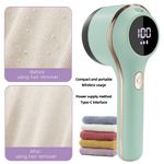 Rechargeable Lint Remover with LED Display Electric Fabric Shaver 3 Speed Type-C