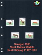 $3.65 Scott Value  - 1993 SENEGAL Wildlife West Africa scarcer CV MNH NH UMM