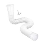 Rain Gutter Downspout Extensions with Screws 47-150cm white