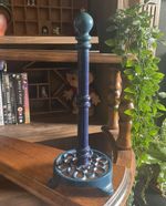 Vintage Cast Iron blue Kitchen Roll Holder Kitchenalia Farmhouse Cottage Style