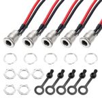 5 PCS DC-099 Power Jack 30V 12A 5.5 x 2.5mm 2Pin Silver 150mm