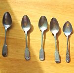 Antique Silver Plated Spoons Lot/Set with Hallmarks.