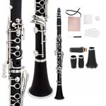 Advance Clarinet A key Clarinet Ebonite wood Nickel Plated Keys 2 Barrels Case