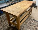 Solid  Wood DIY Carpenters Workbench with 52.5 Record Bench Vice