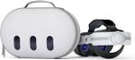 Aubika Carry Case for Meta Quest 3 & Head Strap with Built-in 8000 mAh Battery
