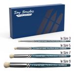 GSW Premium Dry Brush Set Blue Series – 4 Brushes for Miniature Painting