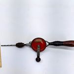 Craftsman Vintage Hand Brace Drill w/ Chuck & Twist Drill Bit, Red Gear USA
