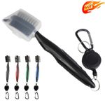 ⛳Golf Club Brush Cleaner Kit Groove Brush, Hook & Bag for Iron and Wood Clubs UK